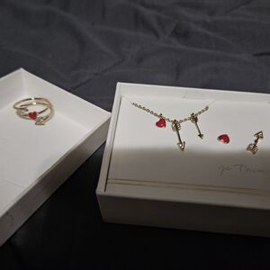 Chloe + Isabel Red Heart and Arrow Necklace